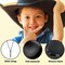 4E's Novelty 2 Pack Black Cowboy Hat Party Pack (Kid Size) - Felt Cowgirl Hats for Girls, Boys, Teens
